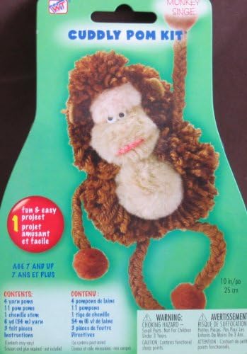 Cuddly Pom Kits - Small Monkey