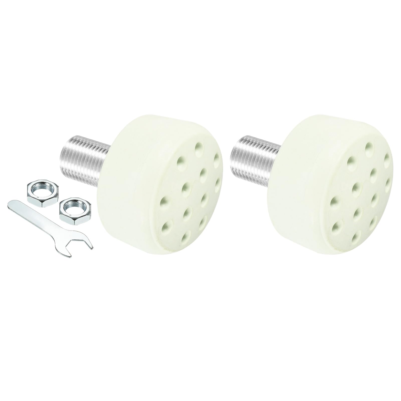 M METERXITY Roller Skate Stopper - Rubber Brake Block with Holes Toe Stops, Adjustable with Bolts, Apply to Roller Skate (0.6 Inch Dia Thread, Green)