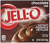 Jell-O Instant Pudding & Pie Filling, Chocolate, 3.9-Ounce Boxes (Pack of 6)