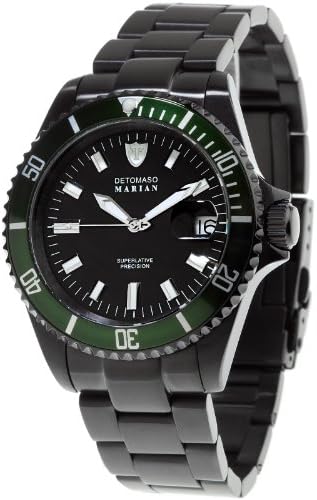 DeTomaso Women's Quartz Watch MARIA Black Coated / Green DT3006-G DT3006-G with Metal Strap