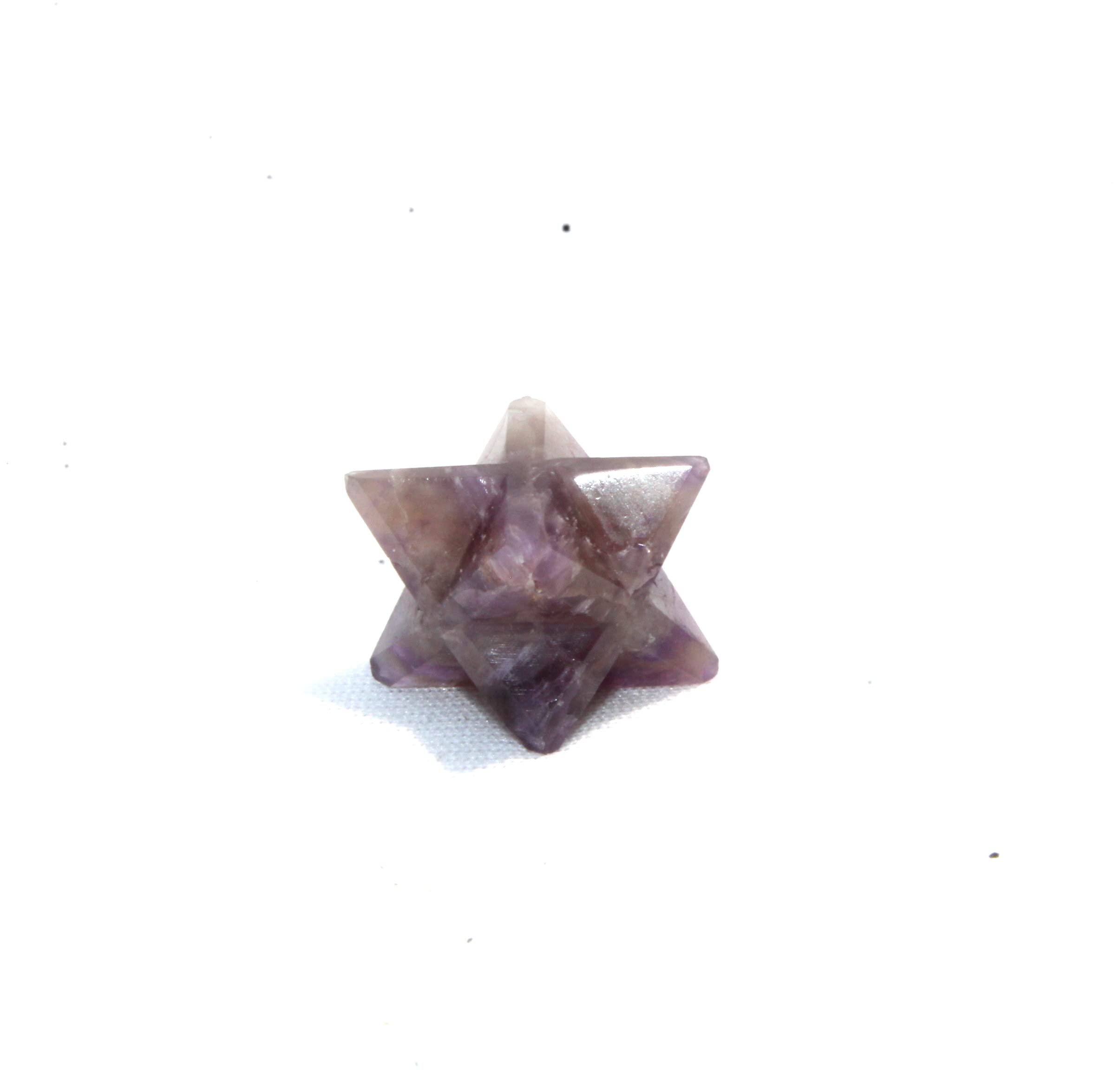 Jet International Amethyst Merkaba 1 inch Star Free Booklet Crystal Therapy. Healing Spiritual Divine India Crystal Therapy Geometry Positive Peace Pocket Internal Strength