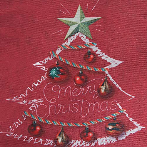 Win Change Oven Mitts and Potholders Christmas-Pot Holders and Oven Mitts Heat Resistant with Recycled Cotton Infill Silicone Non-Slip Cooking Gloves for Cooking Baking Grilling (4-Piece Set) (Red)