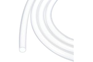 Rebower 6.6ft 1/4" ID x 5/16" OD Silicone Tubing Clear 6mm x 8mm Industrial Plastic Tubing Pure Silicone Hoses for Pump Siphoning Draining Irrigation Brewing