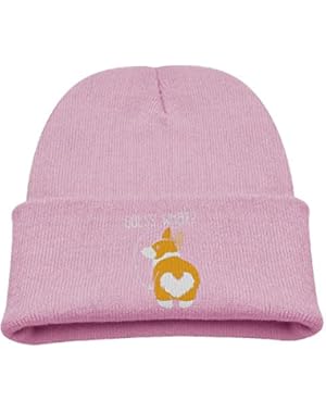 Love Corgi Butt Dog Kid's Hats Winter Funny Soft Knit Beanie Cap, Unisex