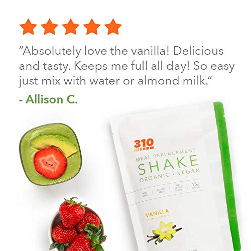 310 Nutrition Vegan Organic Plant Powder and Meal Replacement Shake