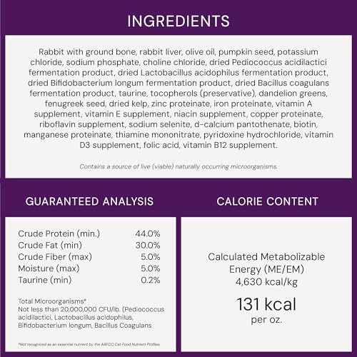 STELLA & CHEWY’S FREEZE-DRIED RAW CAT DINNER MORSELS – PREMIUM RABBIT RECIPE WITH 98% RESPONSIBLY-SOURCED MEAT & ORGANS – NATURAL GRAIN-FREE CAT & KITTEN FOOD – MADE IN USA – 8 OZ