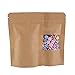 100x Brown Craft Zip Lock Stand Up Pouches w/Window 9x14cm (3.5x5.5