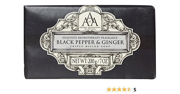Aaa Aromatherapy Black Pepper & Ginger Triple Milled Soap 200G / 7Oz (639136613619)