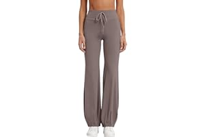 Bubble Yoga Pants for Women High Waisted Bootcut Leggings Comfy Flare Lounge Pants Casual Loose Yoga Leggings