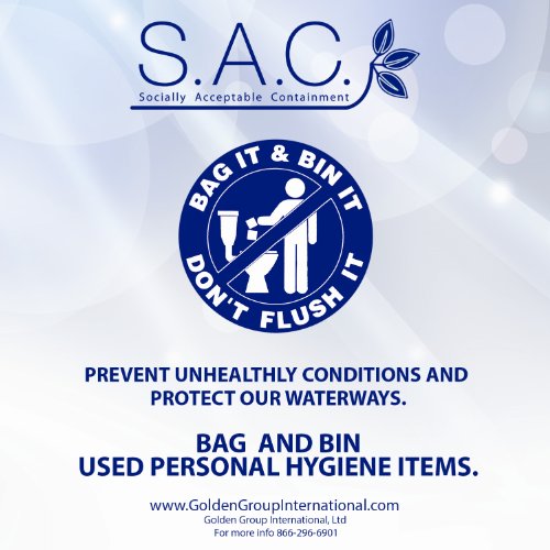 S.A.C. Sanitary napkin disposal bag and dispenser starter set (white) - Thumbnail 2