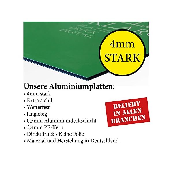 AllesKlaroÂ® - Warnschild Aufsteller - Achtung BaumfÃ¤llung - Dreieck - freistehend aufstellbar - 4mm Alu Verbundplatte (50x40cm) – Bild 6