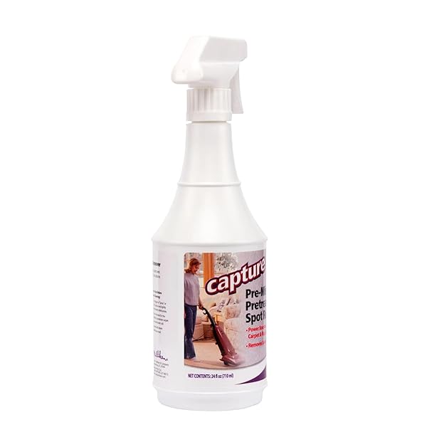 CAPTURE PRE-MIST SOIL RELEASE FOR CARPET DRY CLEANER – CARPET CLEANING PRE SPRAY – LOOSEN JUICE, COFFEE & WINE SPILL AND TOUGH RUG STAINS ELIMINATOR – MULTI-PURPOSE CLEANING ESSENTIALS (24OZ)