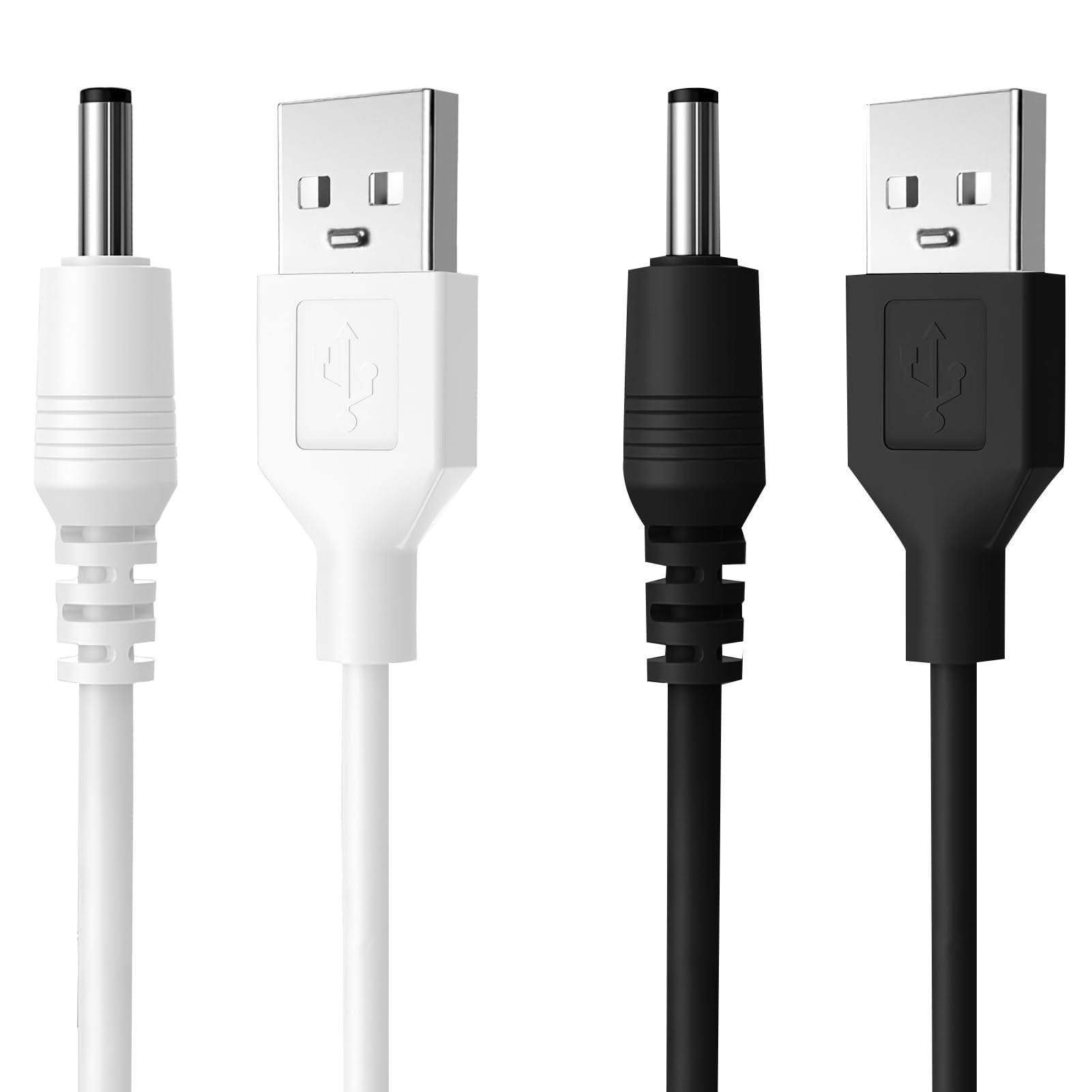 BakeWhiz 2 Pcs Charger for Fairywill Toothbrush USB Cable Charger Cord DC 3.5 x 1.35mm Jack Replacement Charging Cable for DC 5V Electric Toothbrush Compatible With Fairywill/Bitvae/Seago/7AM2M, 1M