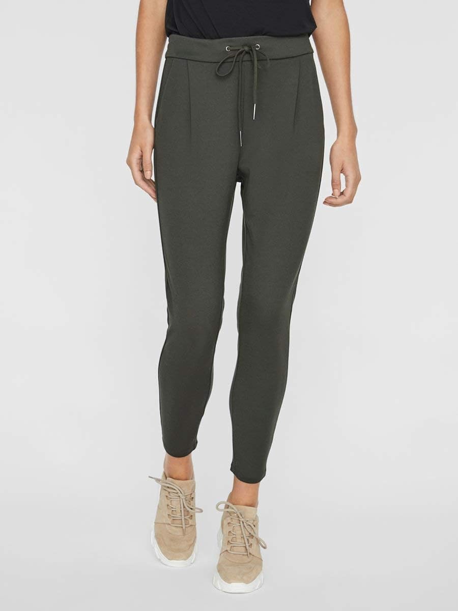 Vero Moda Women's Casual Trousers, Green (Peat), L / 32L, 6 UK/L - Image 3