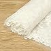 KINGSO Embroidery Cotton Lace Trim Wedding Fabric Cloth DIY Craft by the Yard White