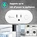 Smart Plug,Mini WiFi Outlet Compatible with Alexa Echo,Google Home and IFTTT,App and Voice Controlled Smart Socket with Energy Monitoring and Timer Function,No Hub Required (110V 16A) - 2Pack