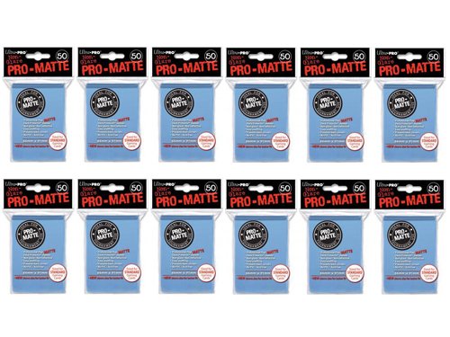 600 ultra pro light blue pro-matte deck protectors slee…
