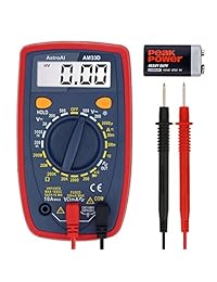 Multímetro digital Astroai con amplificador de ohmios y voltios y prueba de diodos