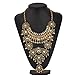 Zhenhui Vintage Silver Gold Tone Long Boho Statement Necklace Trendy Bohemian Turkish for Women Accessories from Indian Jewelry (Yellow)