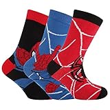 Marvel Spiderman Childrens Boys Official Patterned Socks (Pack Of 3)