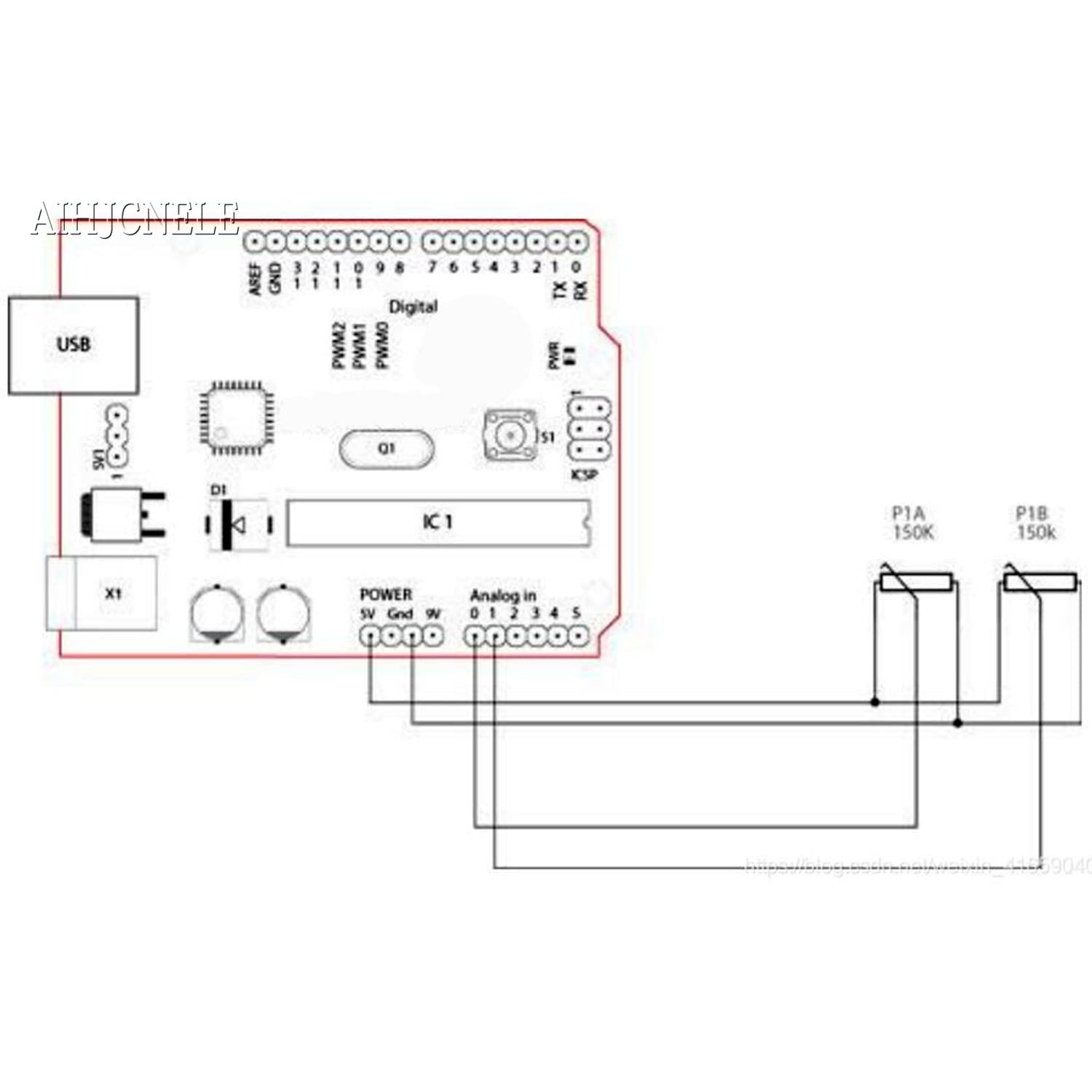 5pcs Dual Axis XY Joystick Module Game Control Lever Sensor Game Button Controller Breakout Shield Joystick Analog Thumb Stick KY-023 with Dupont Jumper Cable Line for Arduino PS2 Switch