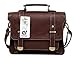 EOSUSI Women's Faux Leather Briefcases Messenger Bag Ladies Handbags, Brown