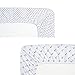 TILLYOU Printed Crib Sheets Set for Baby Bed, 2 Pack - 100% Woven Cotton Fitted Crib Mattress Sheet, Soft & Breathable Toddler Sheets 28