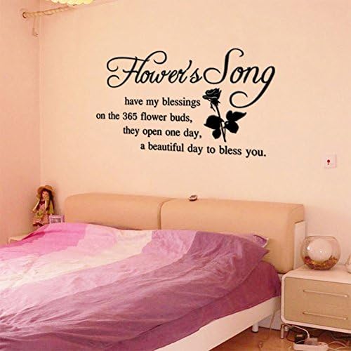 my blessings on the 365 flower buds to bless you Wall Quote Sayings Letters Decals Vinyl sticker Sign(21"Wide x 10" High)