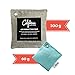 5-Piece Natural Activated Bamboo Charcoal Bags Value Pack - 4X 200g Grey Natural Air Purifying Bags for Wider Spaces Plus 1x 60g Teal Activated Charcoal Bag for Refrigerators and Other Tight Spaces
