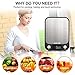 oneisall Food Scale, Multifunction Digital Kitchen Scale High Accuracy Electronic Food Weight with Large LCD Display, Stainless Steel Platform, Ultra Slim, Max. 11lb/5kg
