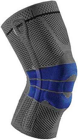PU LifeStyle Therapeutic Metal Stabilizer Knee Brace with Padded Cushion, Grey/Black