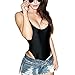 Dixperfect Women's Retro 80s/90s Inspired High Cut One Piece Swimwear Bathing Suit (XL, Black)