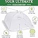Chefast Food Cover Tent (5 Packs) - Pop Up Mesh Covers in 5 Sizes with Reusable Carry Bag - Protect Foods from Fruit Flies - Great for Picnics and Outdoor BBQ