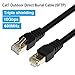 Cat7 Ethernet Cable 200ft,Outdoor Indoor Network Shielded Grounded UV Resistant Waterproof Buried-able Network Cord 10 Gigabit 600MHz Triple Shielded (SFTP) Cord for Modem, Router, LAN, Computer