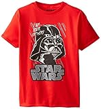 Star Wars Boys' Darth Vader T-Shirt, Red, Large/14-16