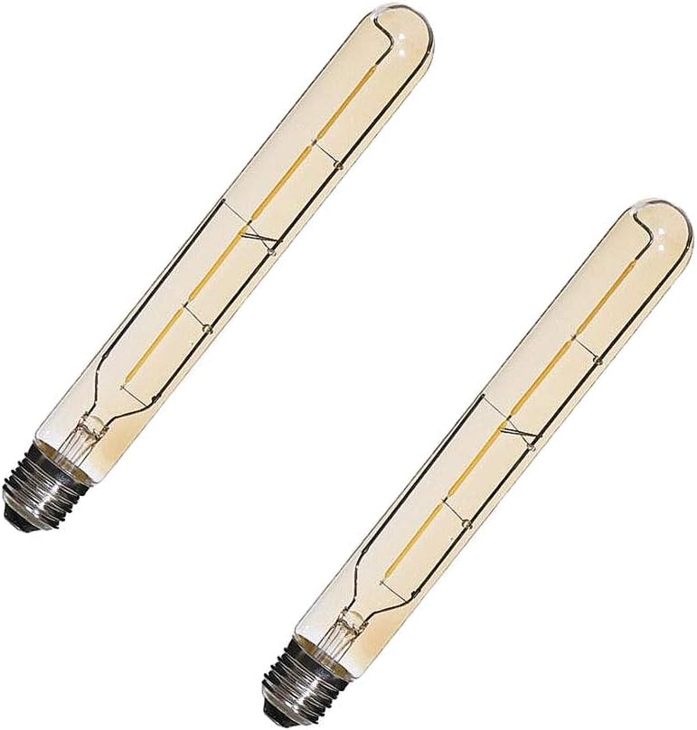 Pack of 2 E27 T30-225 LED Edison Vintage Filament Bulbs 4W(40W Halogen Bulb Equivalent) E27 Retro Tuber 400LM Warm White 2700k No Dimmable