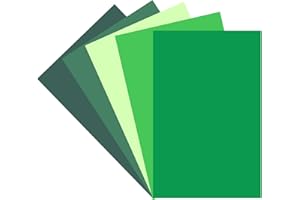 Bazyrock 30 Sheets Green Cardstock 8.5'' x 11'', 5 Colors Assorted Green Colored Card Stock Paper 90lb/250gsm Perfect for Festive Decor DIY Greeting Cards Arts and Crafts
