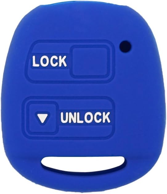 BROVACS Silicone Cover Protector Case Holder Skin Jacket Compatible with TOYOTA Camry Corolla RAV4 Prado LEXUS 2 Button Remote Key Fob CV2421 Deep Blue