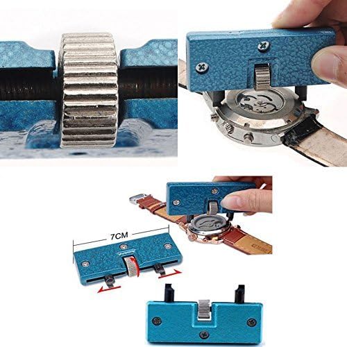 EverTrust(TM) Portable Rectangle Anchor Adjustable Watch Screw-on Back Case Cover Opener Remover Wrench Repair Kit Tool