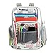 SMARTY Large Heavy Duty Clear Backpack V6 Durable Transparent See Through Bag (Gray)
