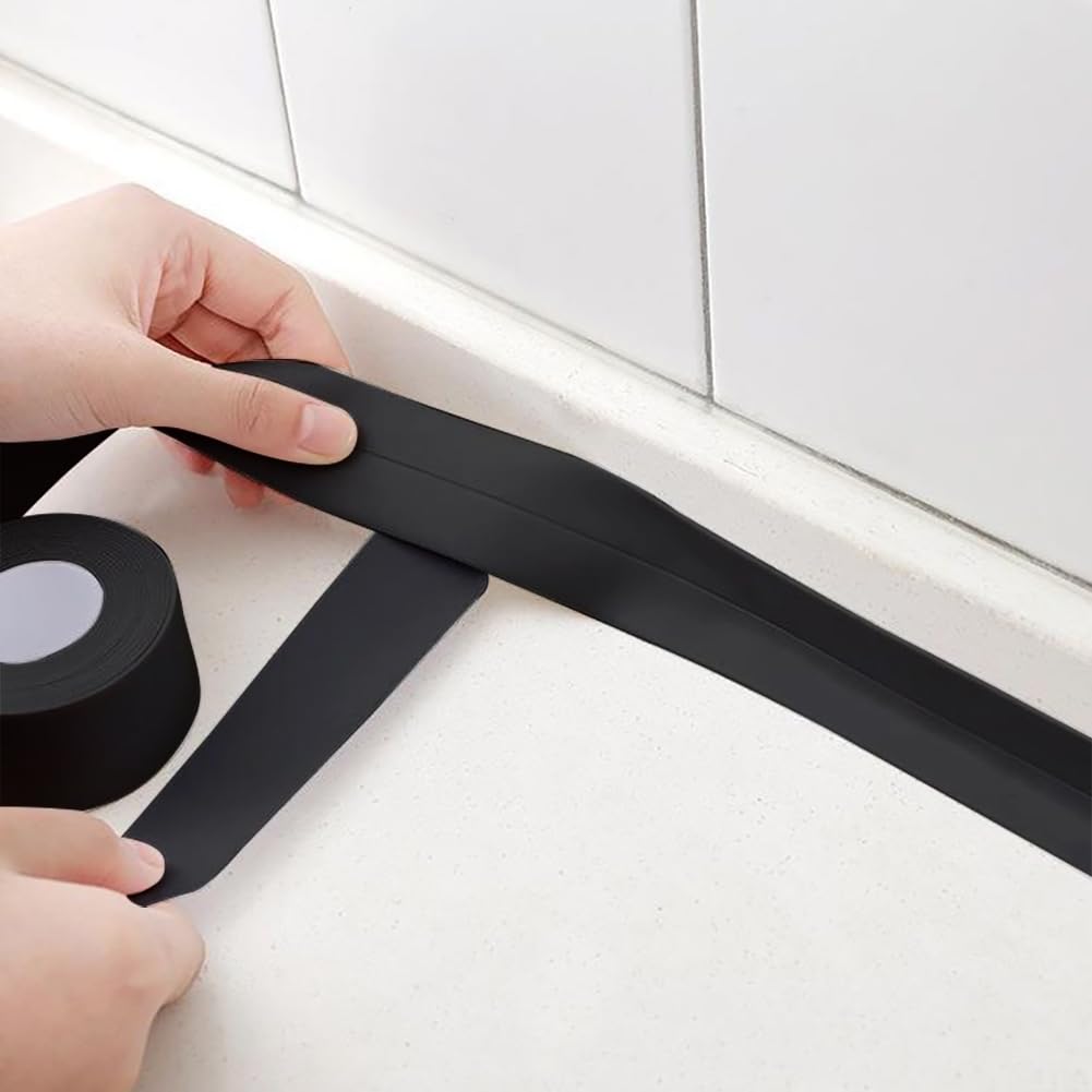 Photo 1 of *USED*
Black Caulk Tape Waterproof Self Adhesive Peel & Stick Sealing Strip for Kitchen Countertop Sink Backsplash Bathtub Floor Toilet Vinyl Tile Bathroom Decor, Better Than Silicone Sealant Caulking Tube