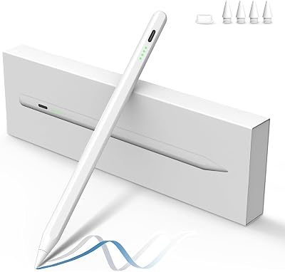 Lápiz para Apple iPad 2018-2025, 10 Minutos de Carga rápida del lápiz con Rechazo de la Palma, Pluma para iPad 6ª-11ª, Air 3ª-5ª/13/11" M2-M3, Mini 5ª/6ª, Pro 11"/12.9" (3ª-6ª)/13" M4