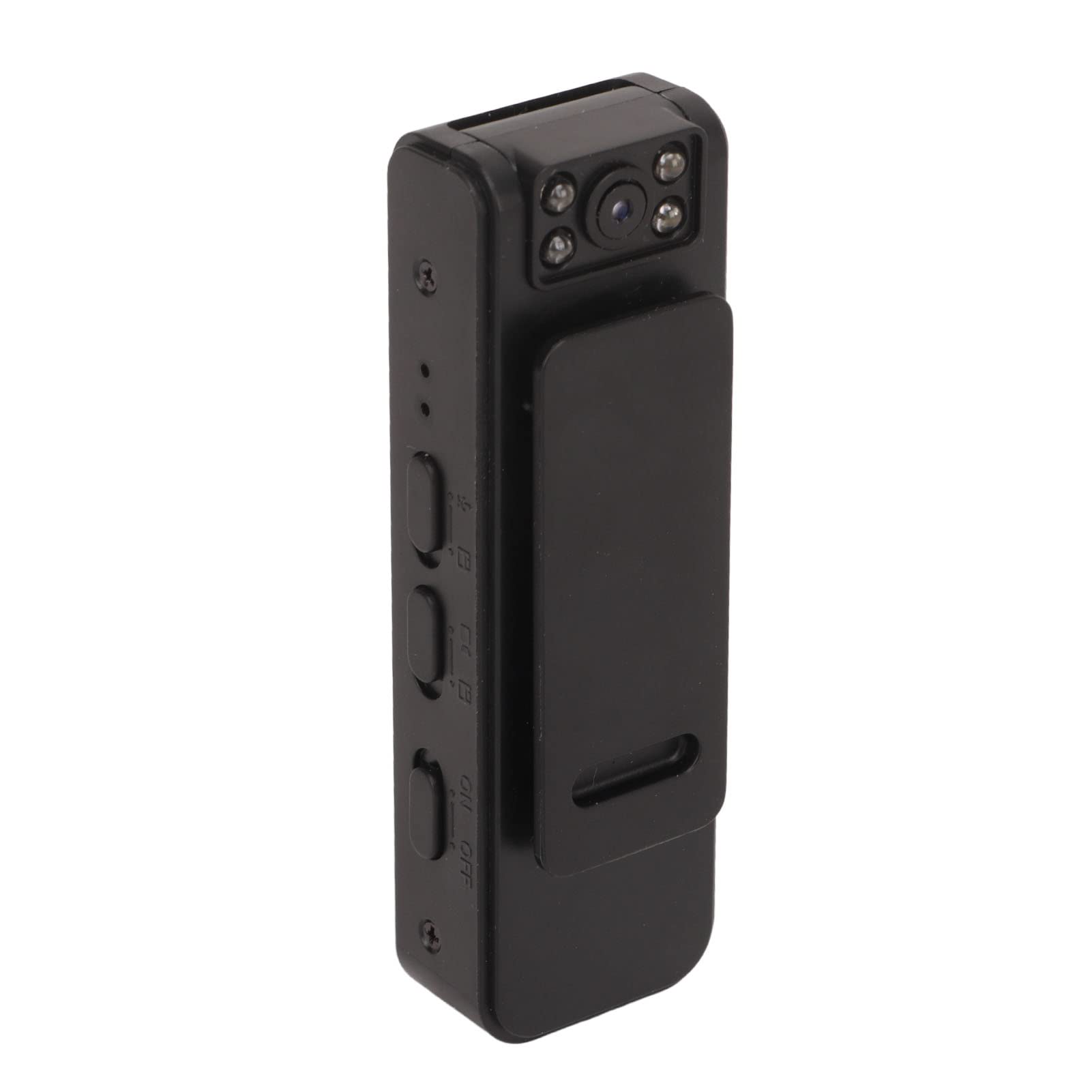 Mini Body Camera, 90 Degree Rotation 1080P Video Recorder Wearable Portable Security Cam, Police Body Cam Back Clip Action Body Camera