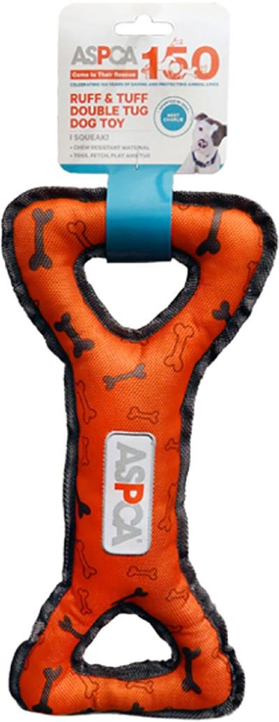 Bow Wow Pet ASPCA Ruff and Tuff Double Tug Dog Toy, Orange