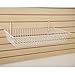White Wire Baskets for Slatwall, Gridwall or Pegboard (Set of 2), Merchandiser Baskets, Perfect For Retailers or Home Use, White Vinyl Coated Wire Baskets, 24” L x 12” D x 4” H, Shallow Baskets