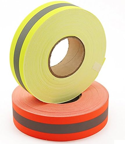 Reflective Flame Resistant Sew Tape 2" x 1m High Visibility Firefighter Fluorescent (Yellow)