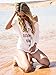Oryer Womens Letters Print Baggy Swimwear Bikini Cover up Beach Dress T-Shirt, A-white, One Size