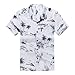 Men's Hawaiian Shirt Aloha Shirt XL White Map