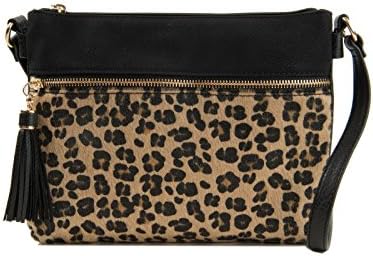 Trisha Crossbody Leopard Handbag Unique Color Sporting Event Additional Interior