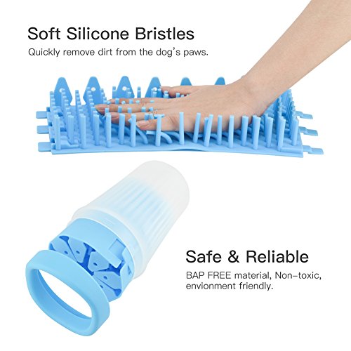 Petcabe Portable Dog Paw Cleaner Pet Cleaning Brush Cup Dog Foot Cleaner (New Medium) - Thumbnail 2